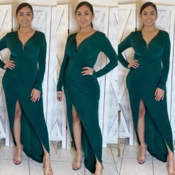 Arriving Late Dress (H Green)