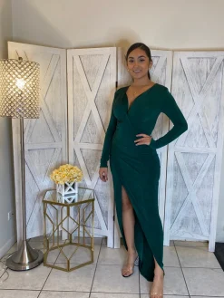 Arriving Late Dress (H Green)