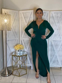 Arriving Late Dress (H Green)