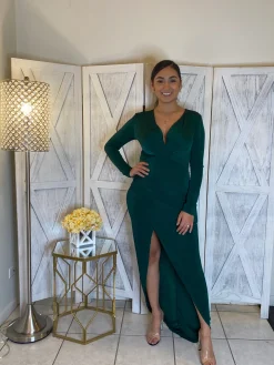 Arriving Late Dress (H Green)