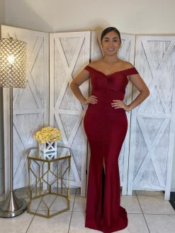 Beatriz Dress (Burgundy)