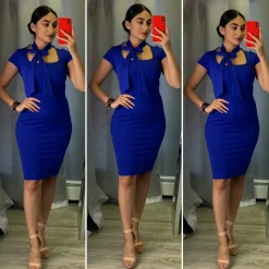 Bow Me A Kiss Dress (Royal)