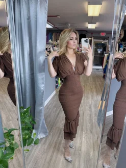 Cariana Dress (Brown)