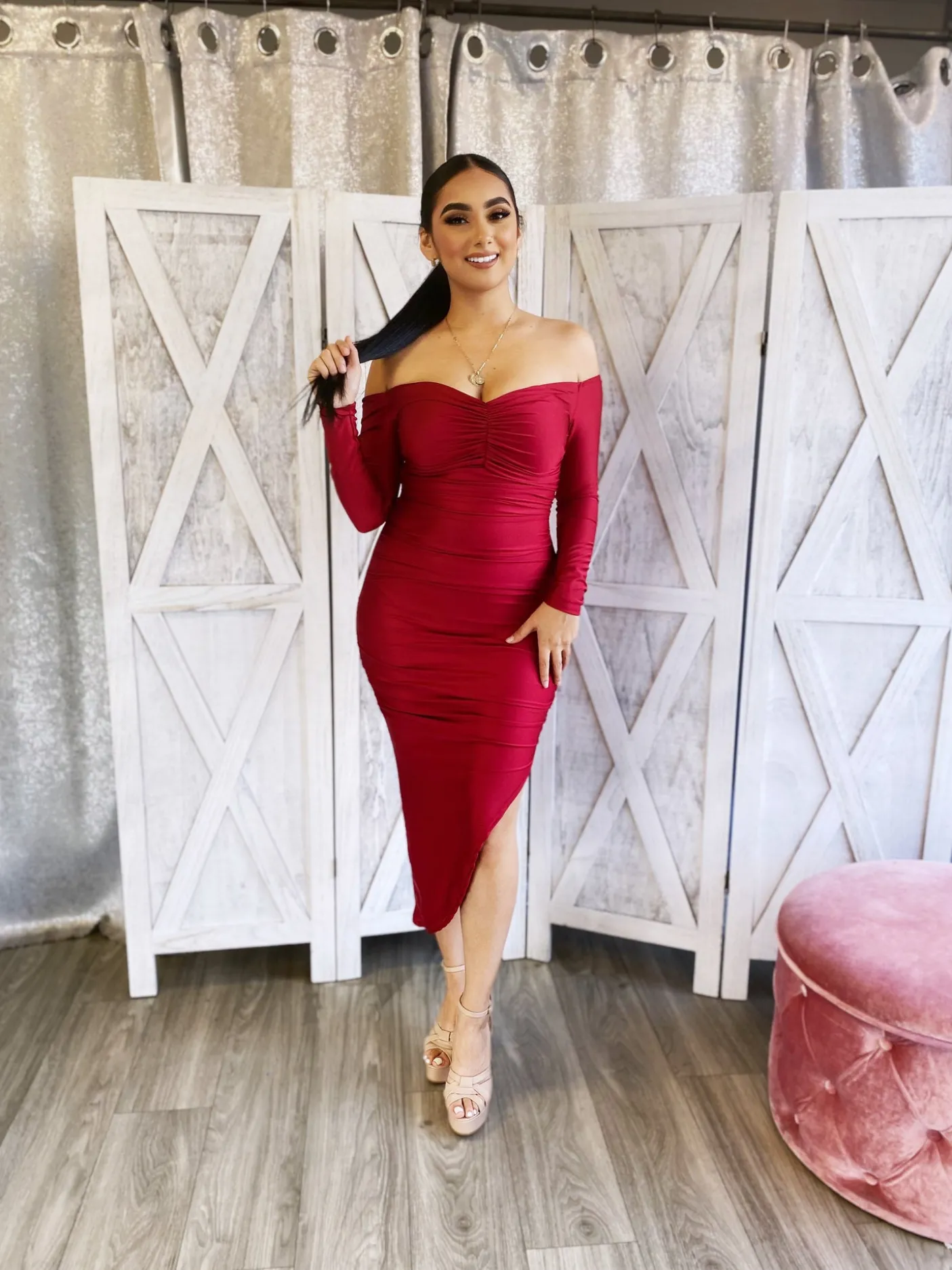 Carlina Dress (Ruby)