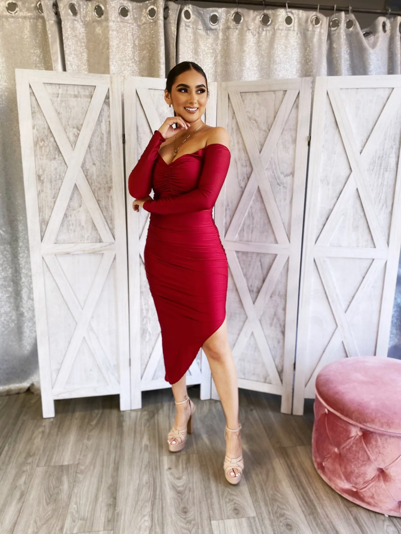 Carlina Dress (Ruby)