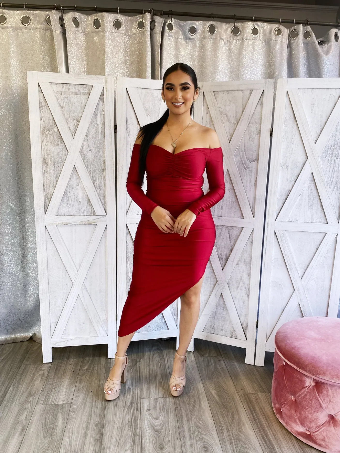 Carlina Dress (Ruby)