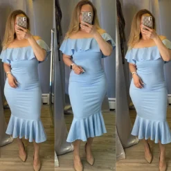 Clarissa Midi Dress (Baby Blue)