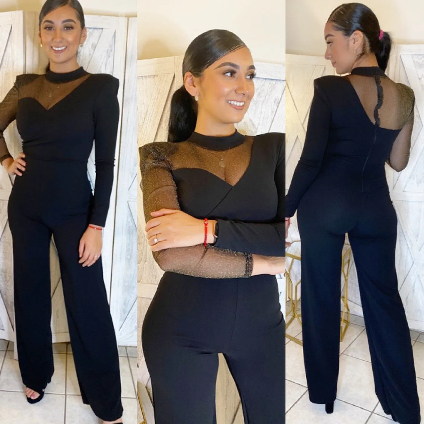 Dolores Jumpsuit (Gold/Black)