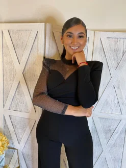 Dolores Jumpsuit (Silver/Black)