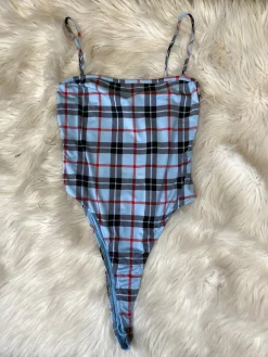 Don't Get Plaid Bodysuit (Blue)