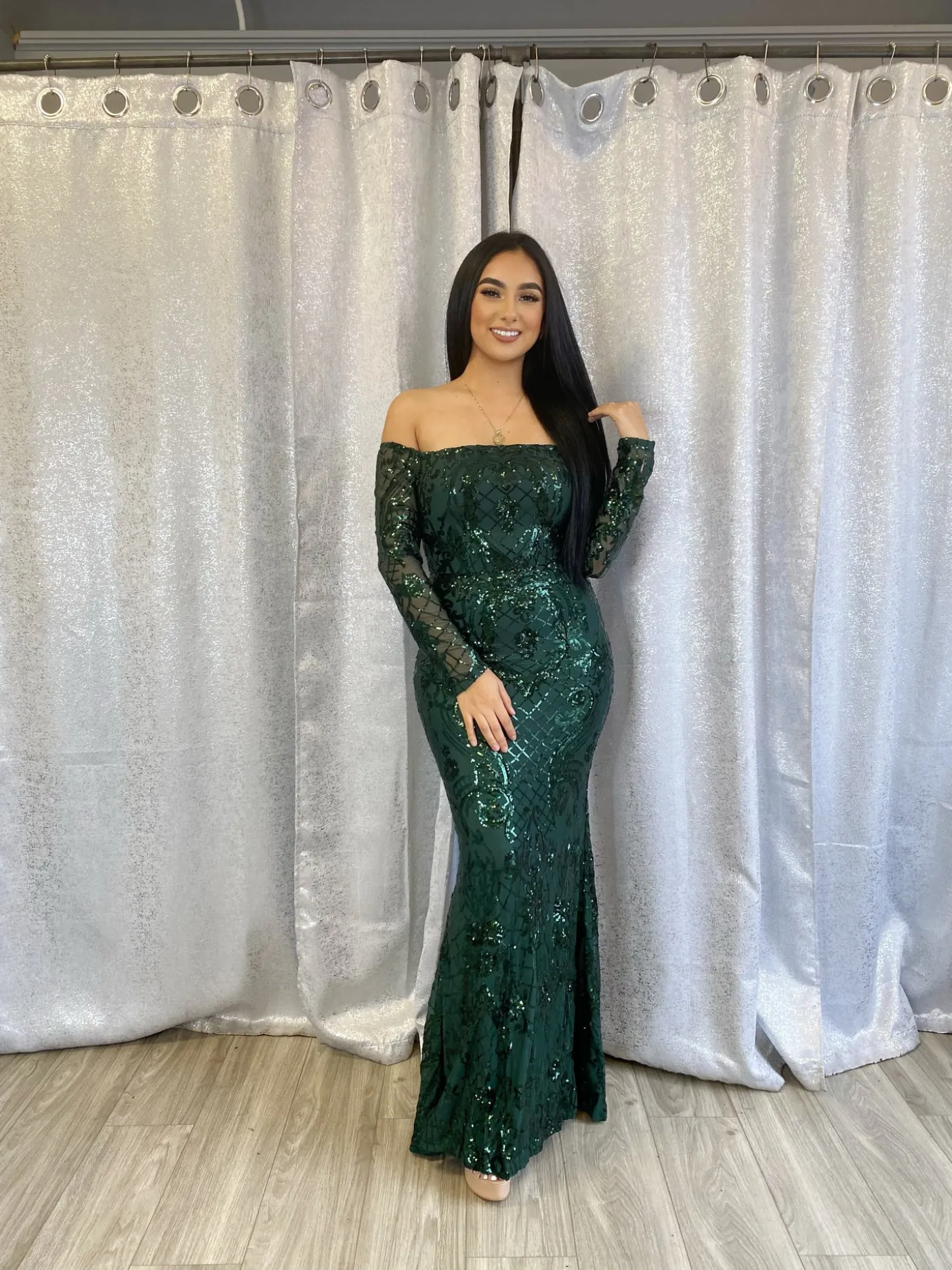 Elizabeth Gala Dress (Green)