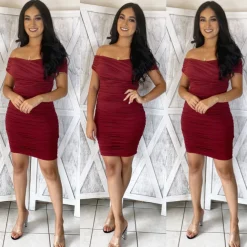 Ely Dress (Burgundy)