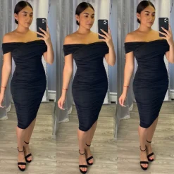 Ely Midi Dress (Black)