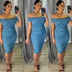 Ely Midi Dress (Teal)