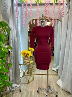 Executive Couture Dress - Burgundy