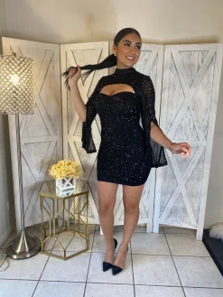 Fancy Night Dress (Black)