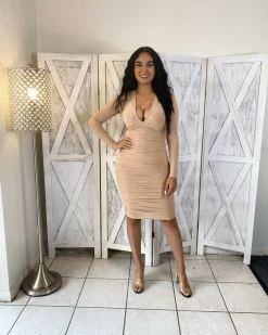 Feel That Heat Dress (Khaki)