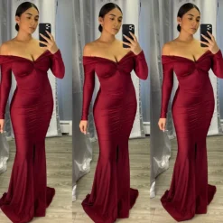 Felicia Gown (Burgundy)