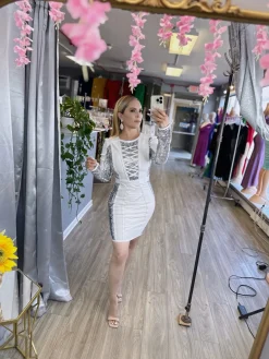 First Pick Bandage Dress (White)