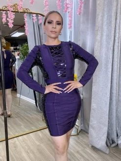 First Pick Bandage Dress (Purple)