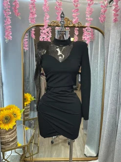 Gentle Soul Dress (Black/Gold)
