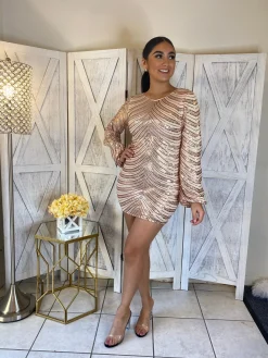 Glam Night Dress (Rose Gold)