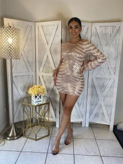 Glam Night Dress (Rose Gold)