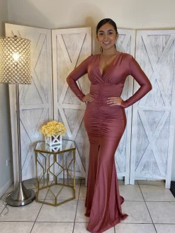 Harper Dress (Marsala)