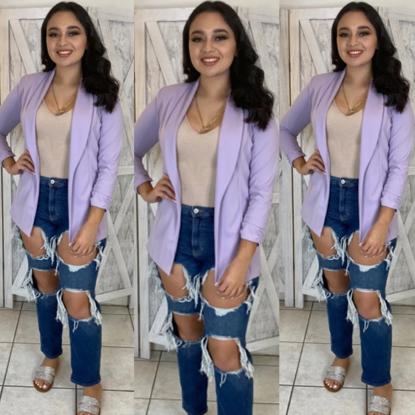 Julian Boyfriend Blazer (Lilac)