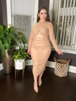 Kaci Dress (Taupe)