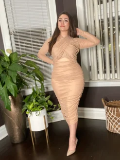 Kaci Dress (Taupe)
