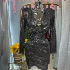 Kalani Sparkle Dress (Charcoal)