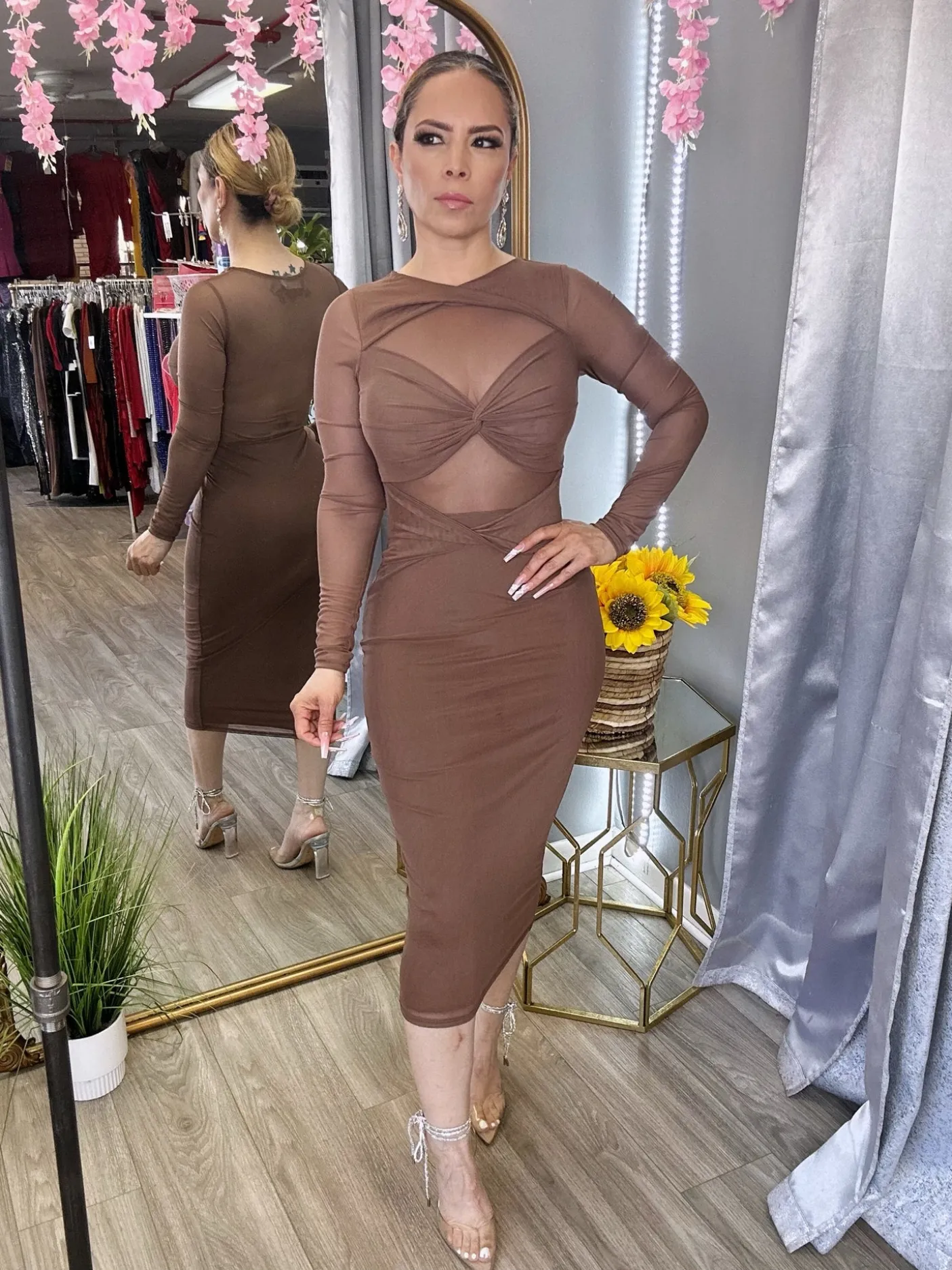 Leidy Dress (Brown)