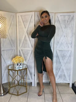 Lush Moment Dress (Olive)
