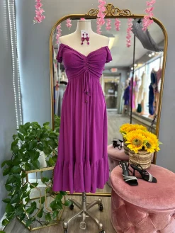 Orchid Smock Linen Dress