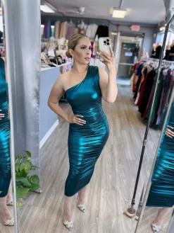 Public Figure Dress (Teal)