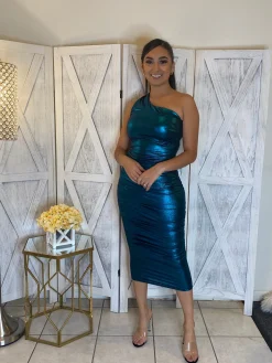Public Figure Dress (Teal)