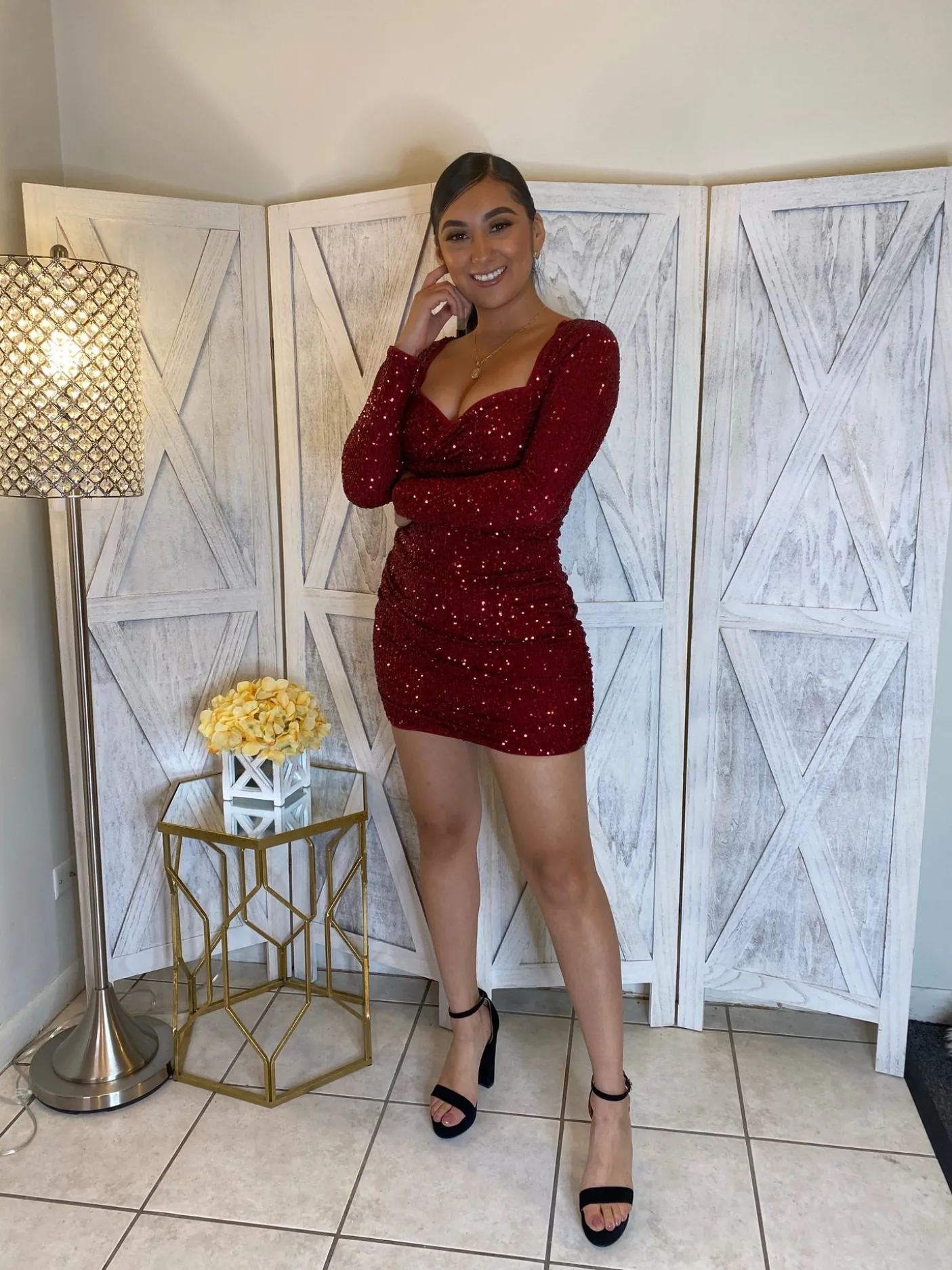 Queen Anne Dress (Burgundy)