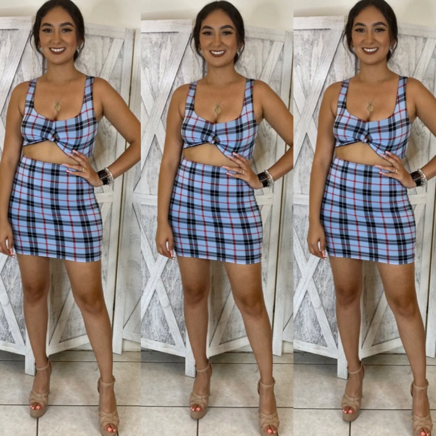 Show That Flesh Dress (Blue)
