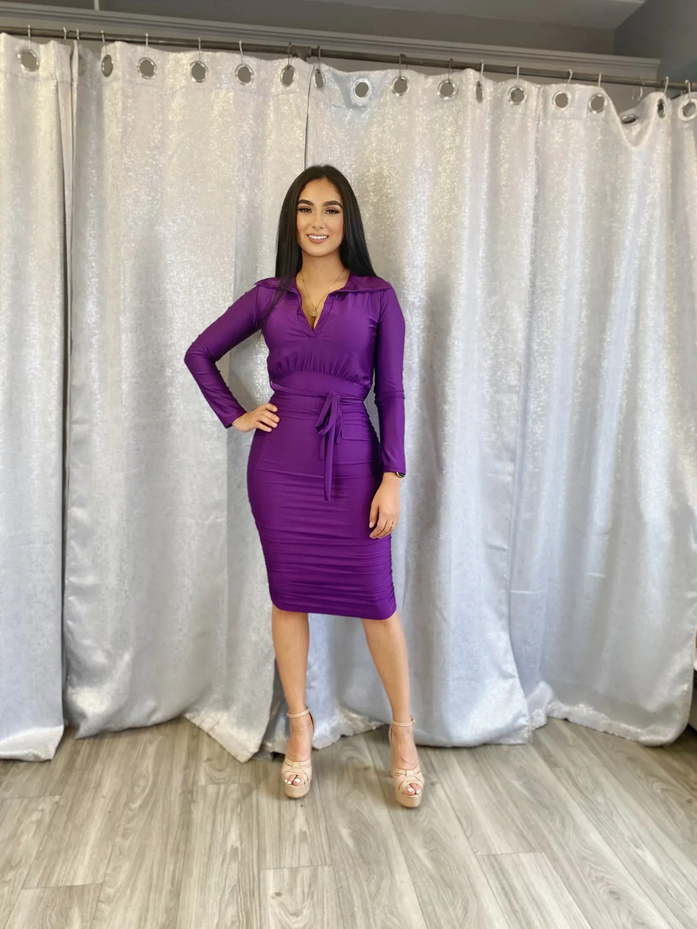 Valeria Dress (Purple)