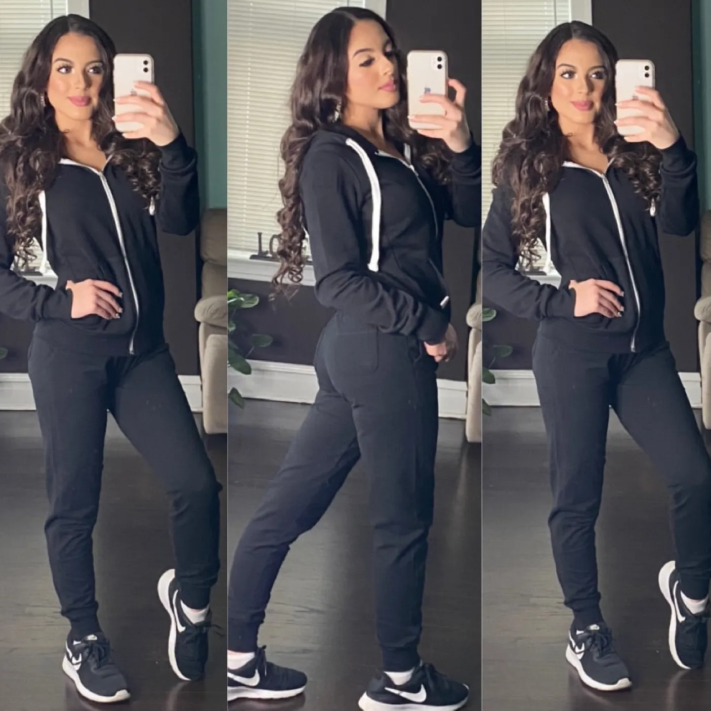 Zuleyma 2PC-Set Zip Up (Black)
